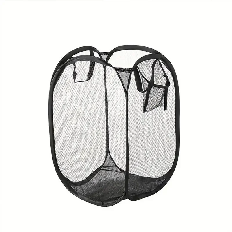 Home Goods Bathroom Storage - Dirty Clothes Basket Large Capacity Mesh