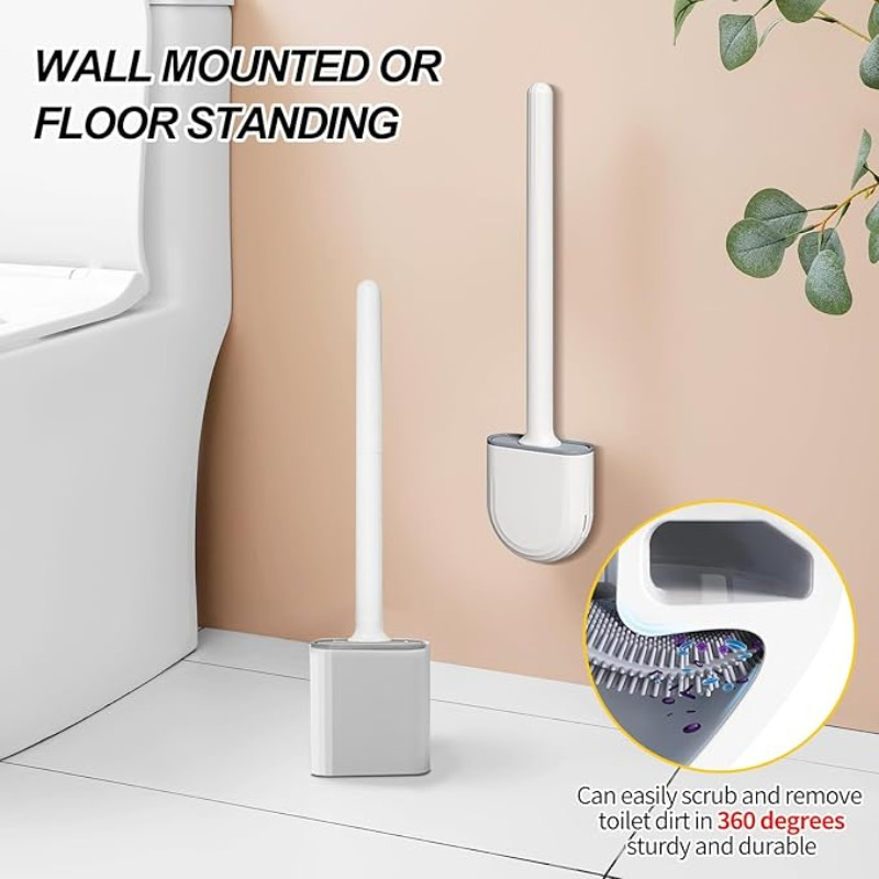 Silicone Toilet Brush and Hold - Toilet Brush Holder 评论和价格