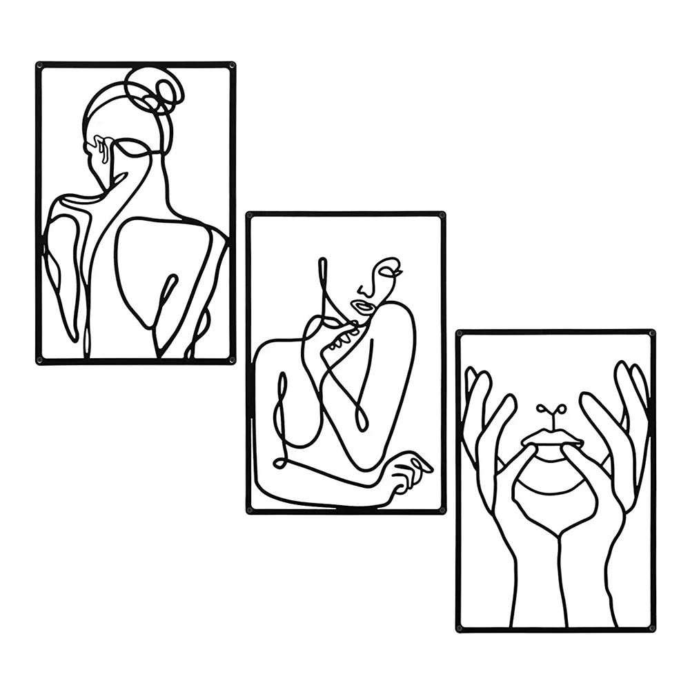 3pcs Stunning Line Drawing Dec - Home Goods Bathroom 评论和价格
