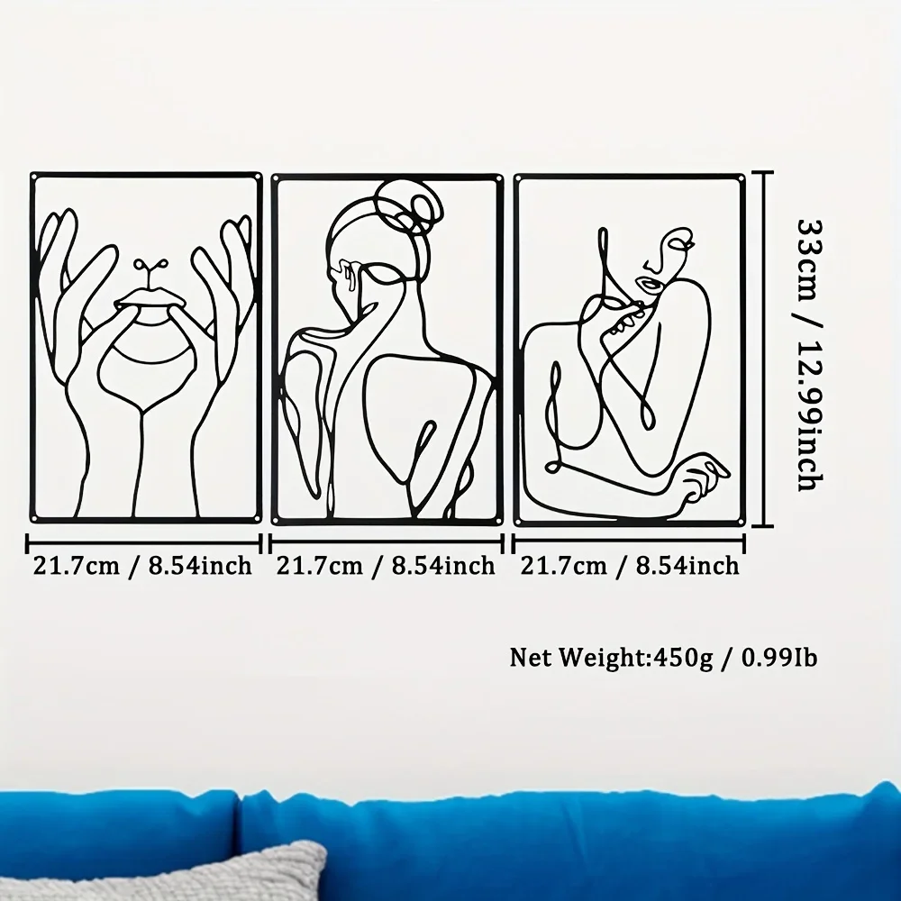 3pcs Stunning Line Drawing Dec - Home Goods Bathroom 评论和价格