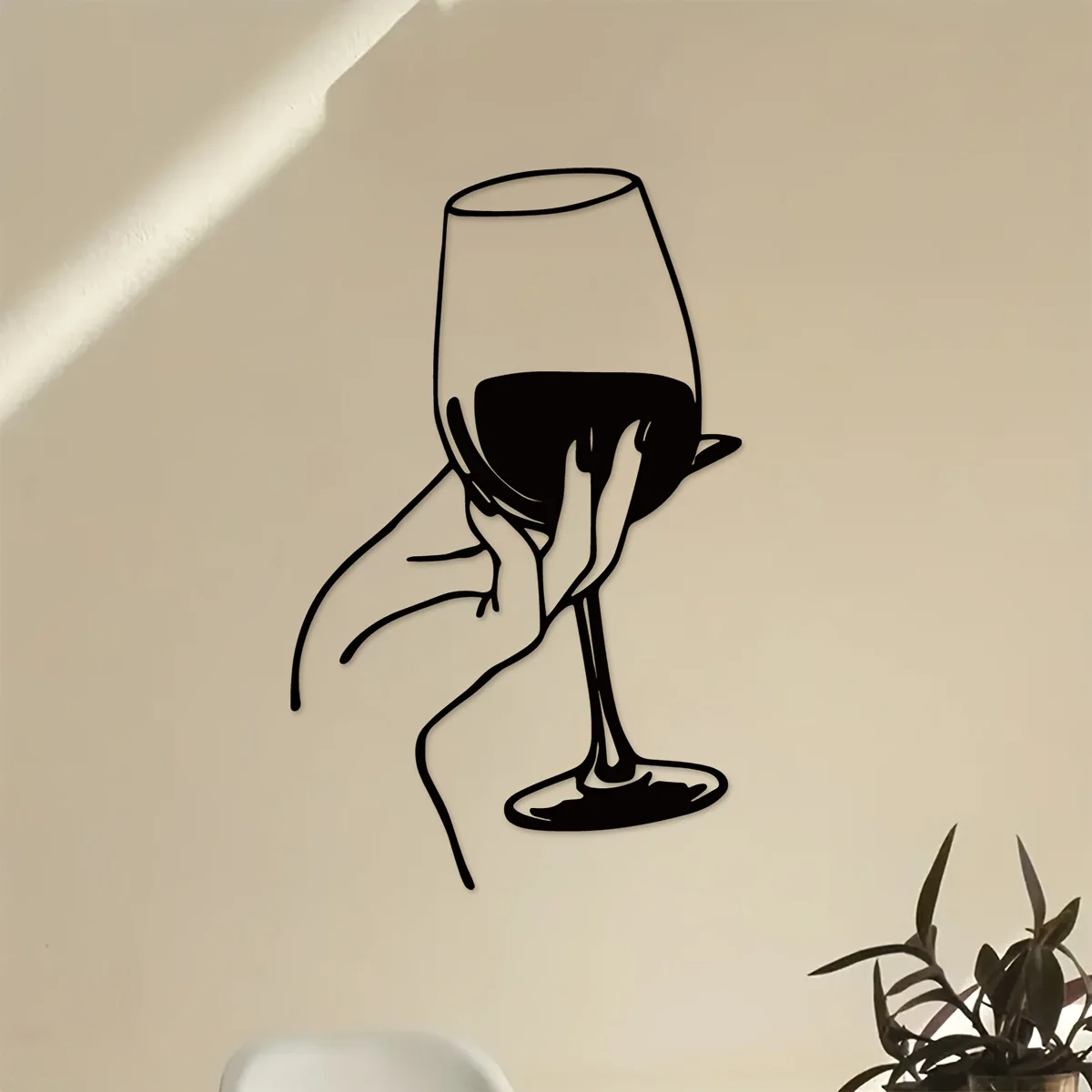 Wine Lover Lady Hand Metal Wal - Home Goods Bathroom 评论和价格