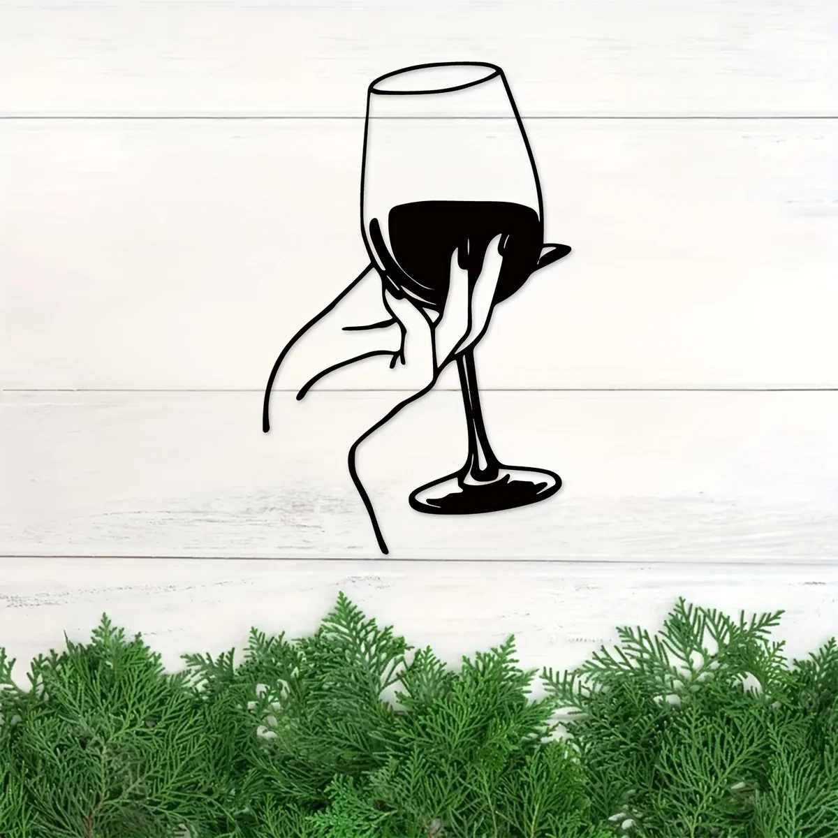 Wine Lover Lady Hand Metal Wal - Home Goods Bathroom 评论和价格