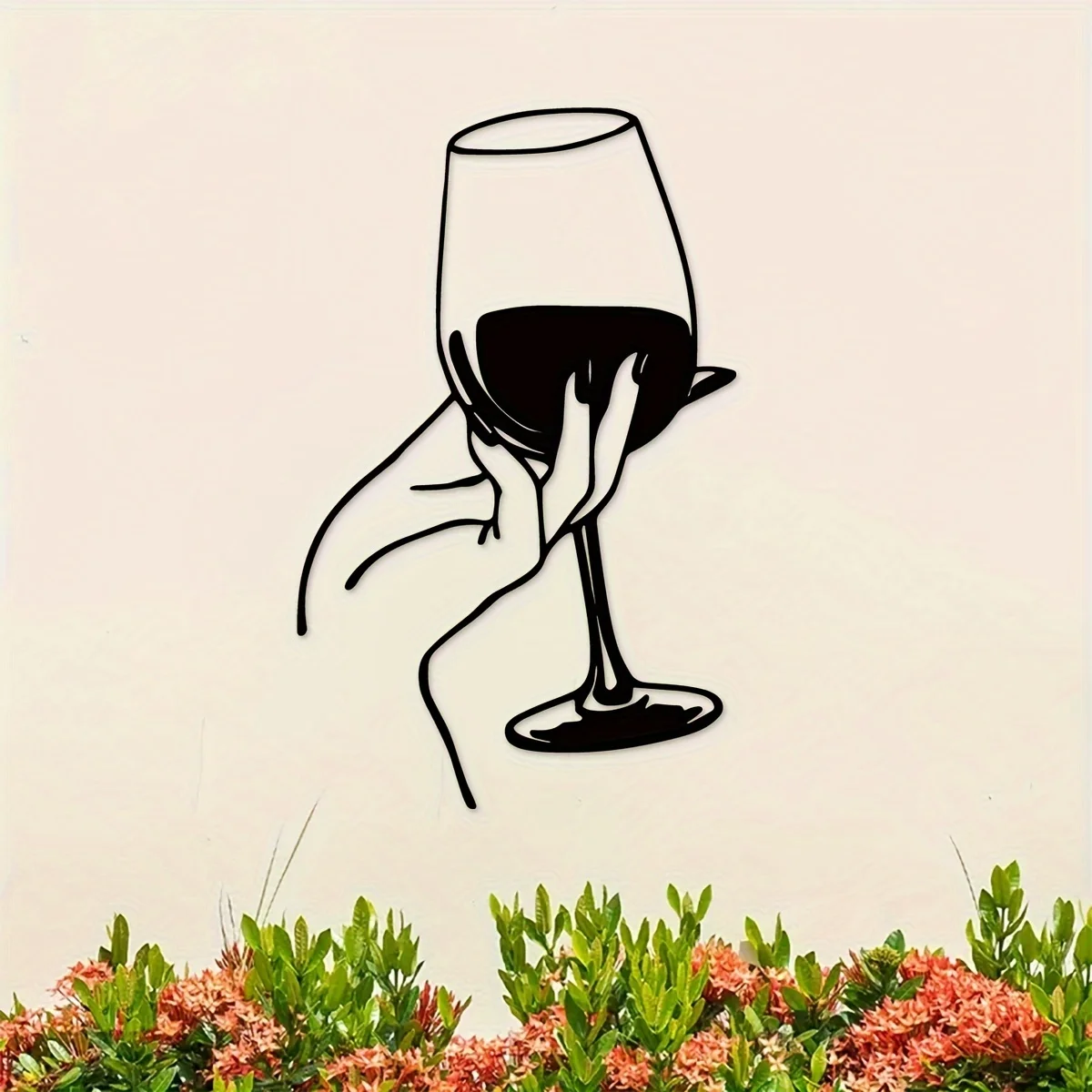 Wine Lover Lady Hand Metal Wal - Home Goods Bathroom 评论和价格