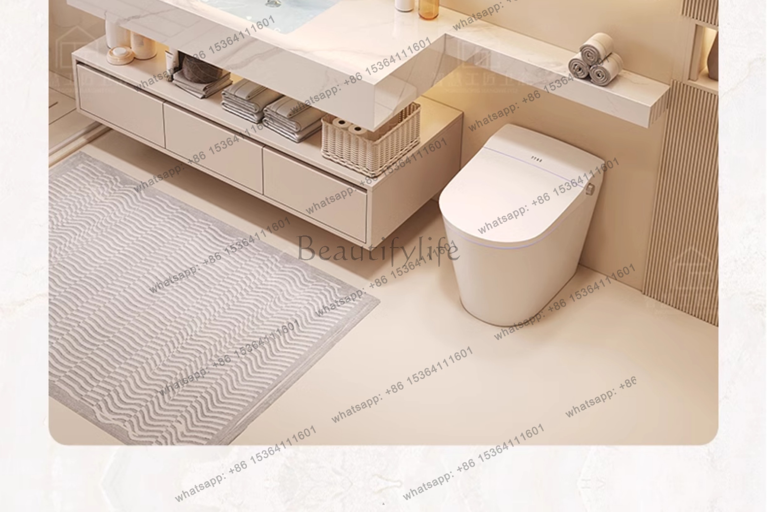 LJYPartitions Toilet Bathroom  - Home Bathroom Vanity Combo 评论和价格