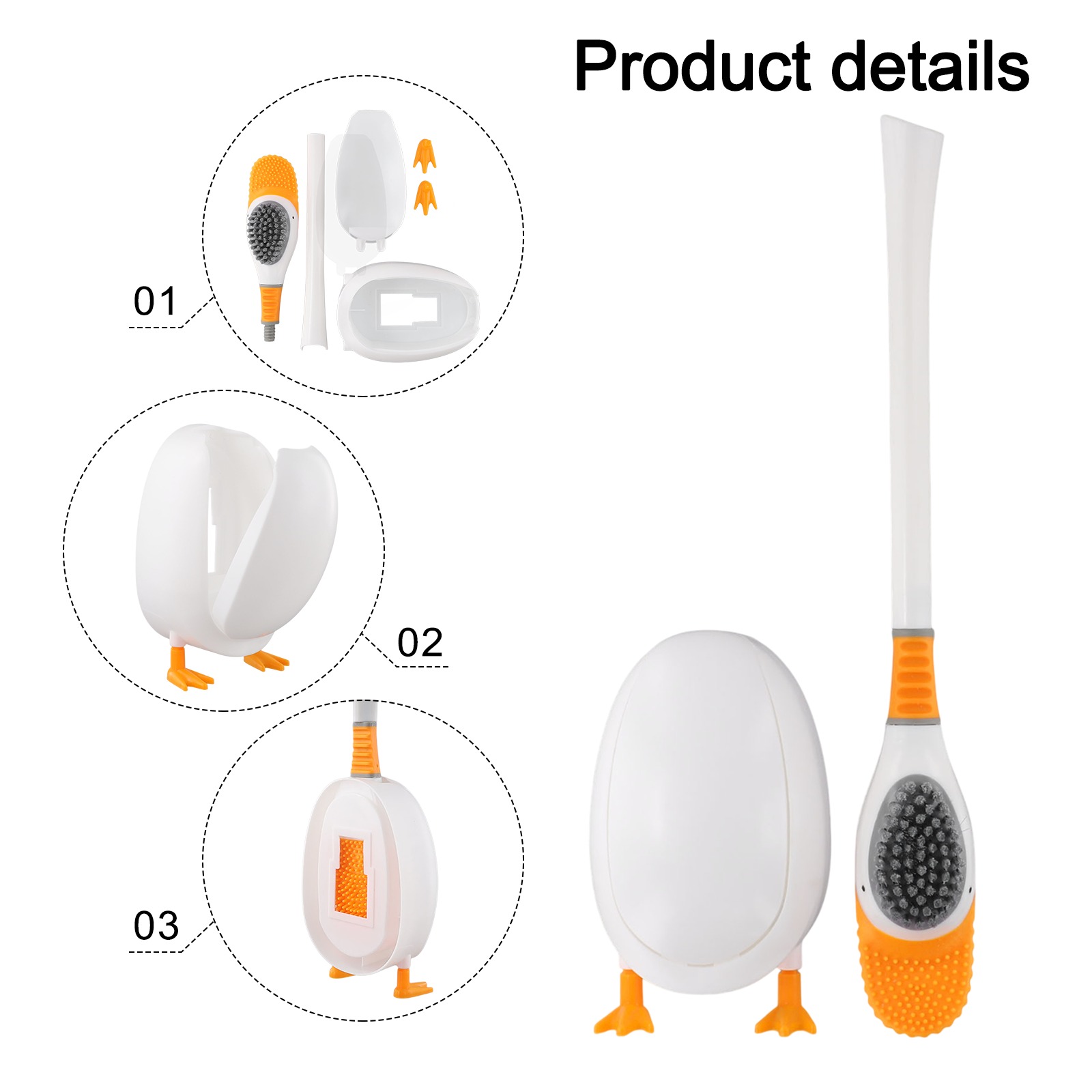 1PC Silicone Toilet Brush With - Toilet Brush Holder 评论和价格