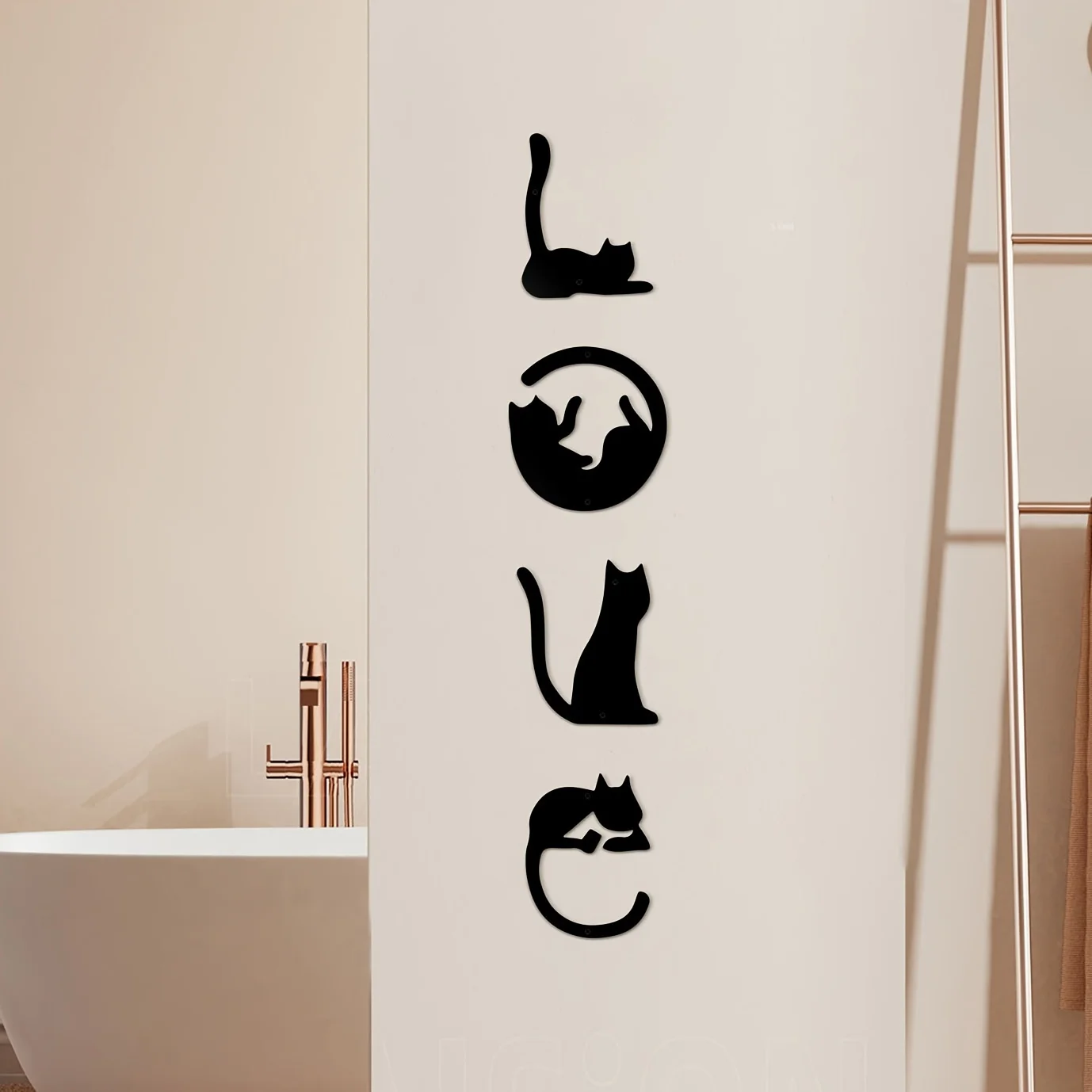 HelloYoung 4pcs/set Cute Cat M - Home Goods Bathroom 评论和价格