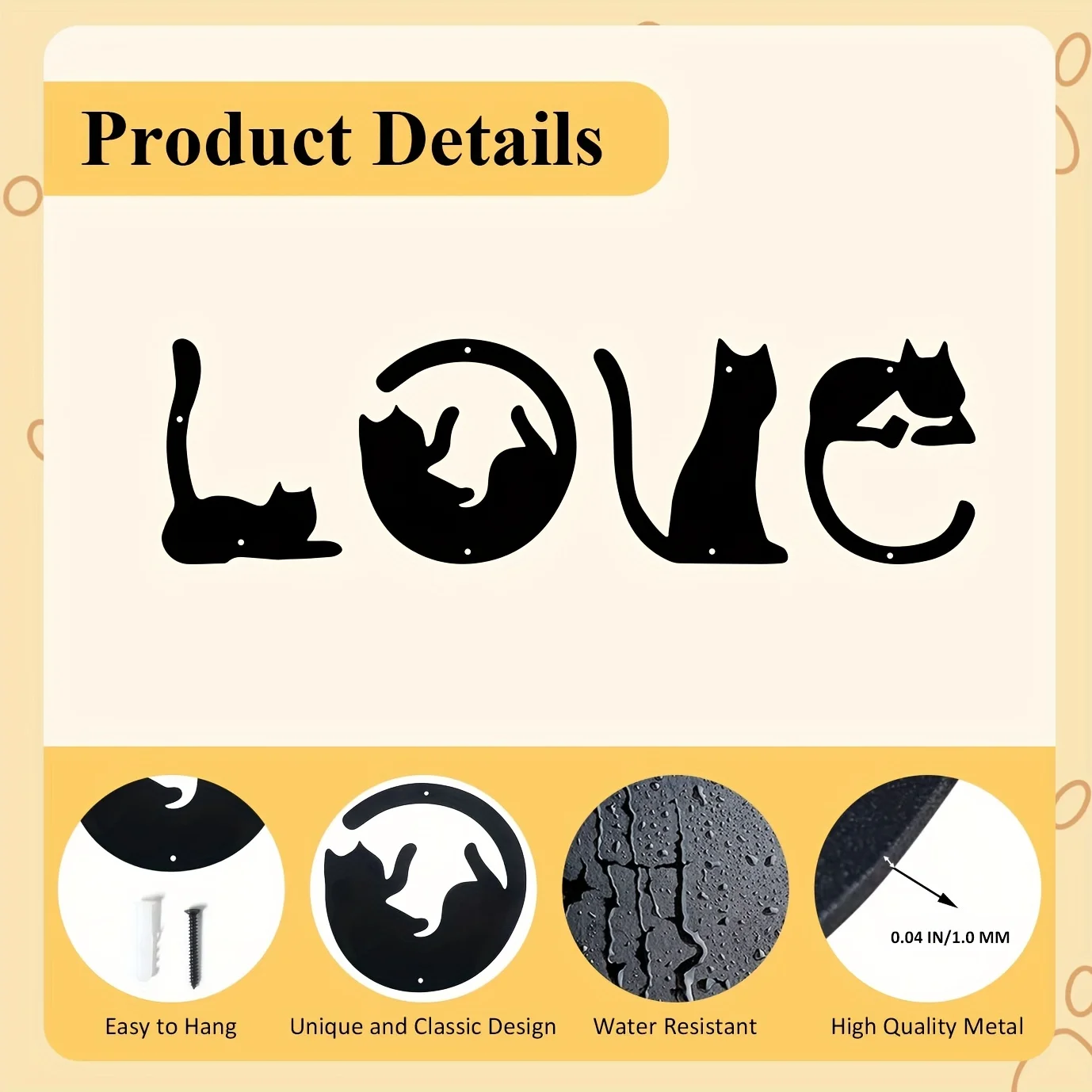HelloYoung 4pcs/set Cute Cat M - Home Goods Bathroom 评论和价格