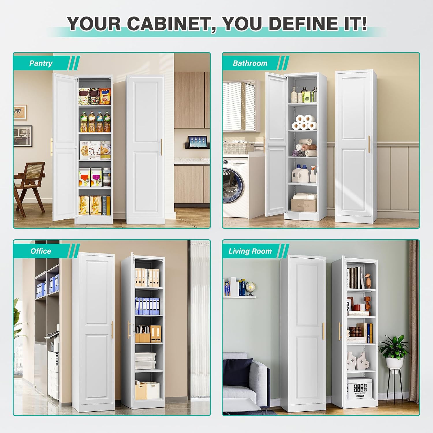 Tall Narrow Storage Cabinet Wi - Home Goods Bathroom Storage 评论和价格