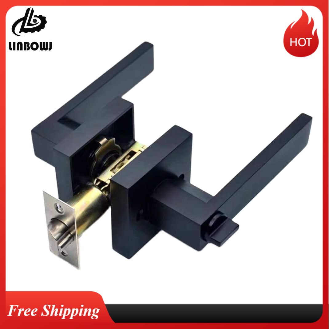 Black Door Handle Door Handle  - Home Bathroom Lock 评论和价格