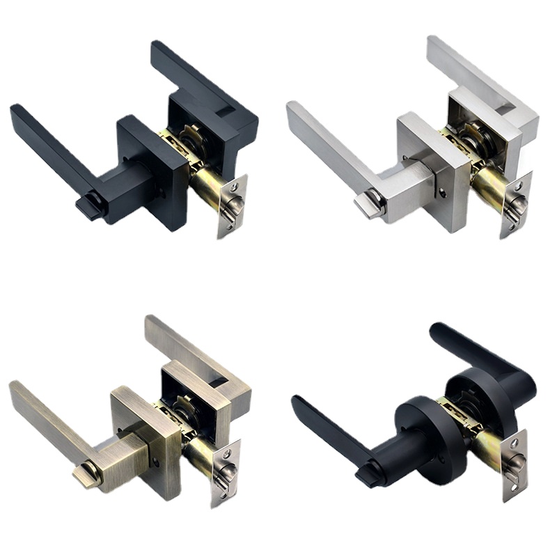 Black Door Handle Door Handle  - Home Bathroom Lock 评论和价格