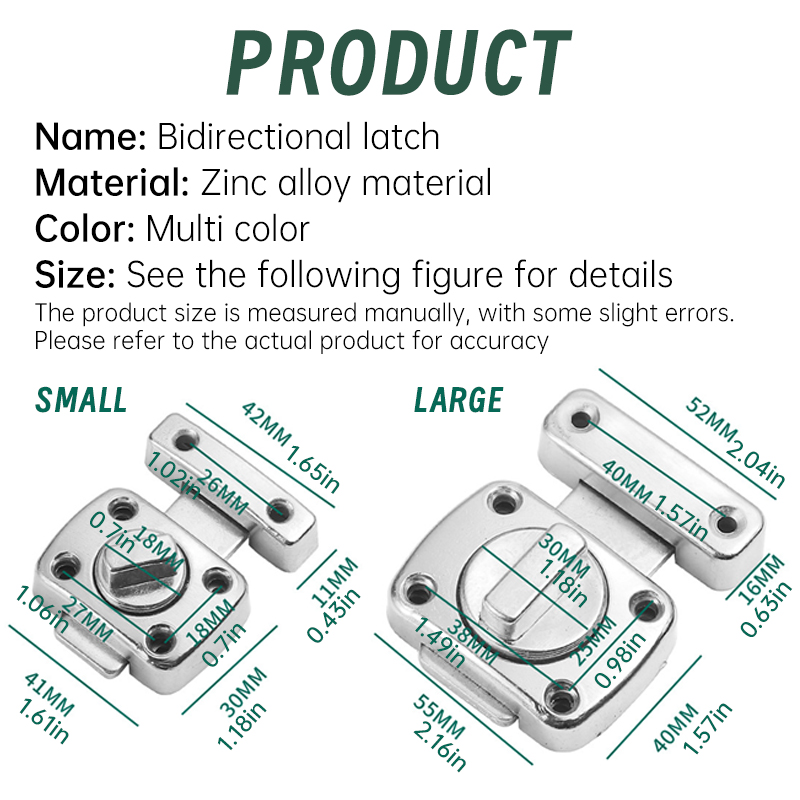 1pc Home Security Latch Rotate - Home Bathroom Lock 评论和价格