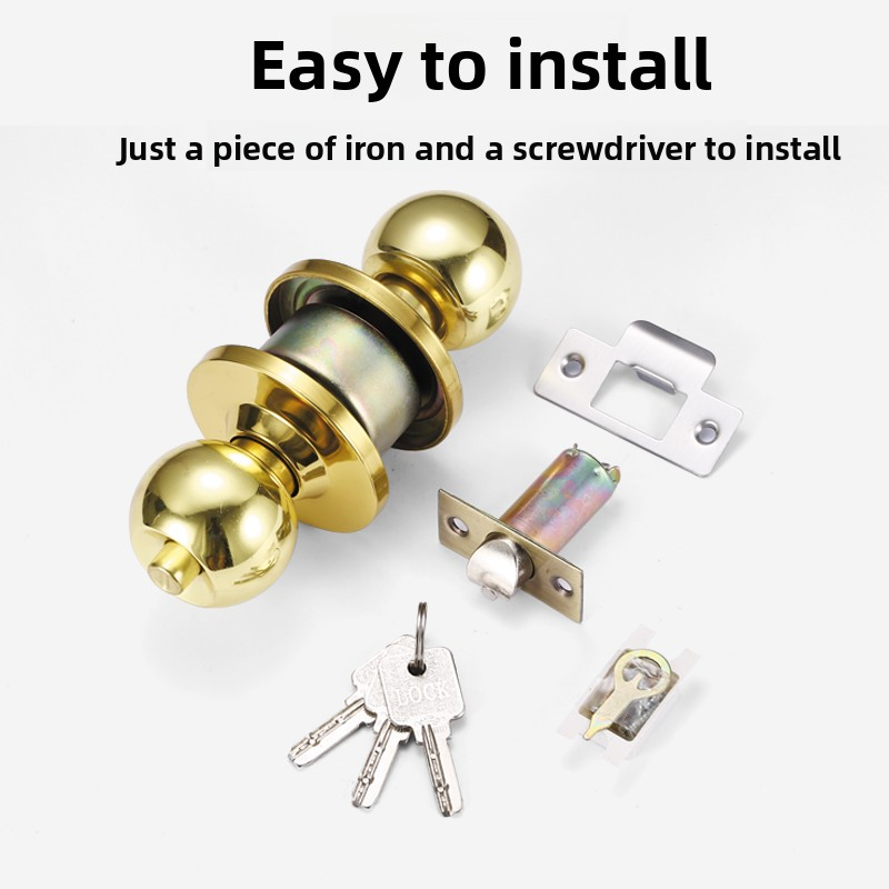 Universal Stainless Steel Sphe - Home Bathroom Lock 评论和价格