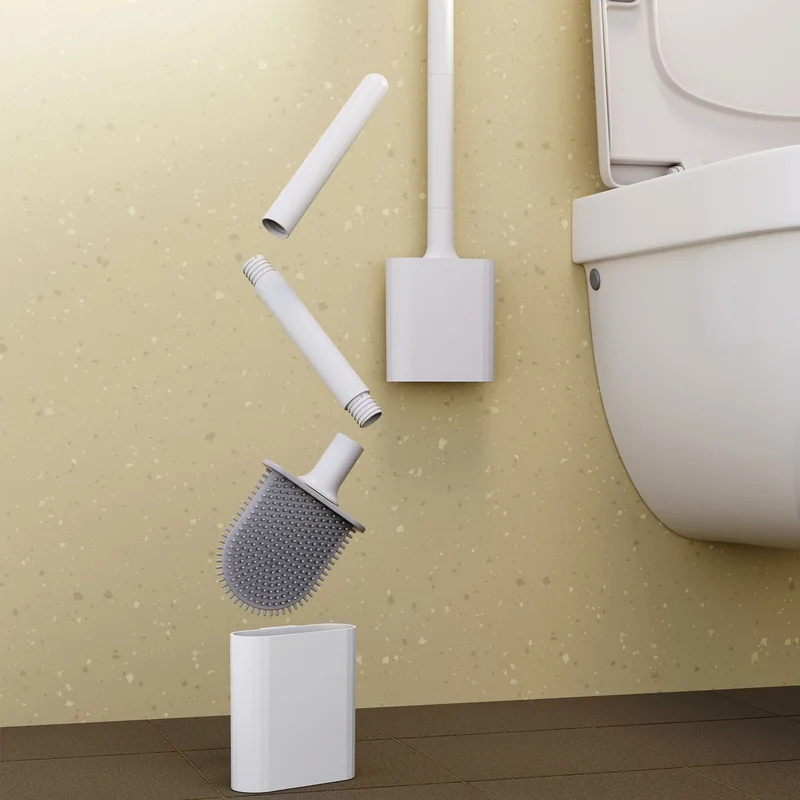 Waterproof Soft Bristle Toilet - Toilet Brush Holder 评论和价格