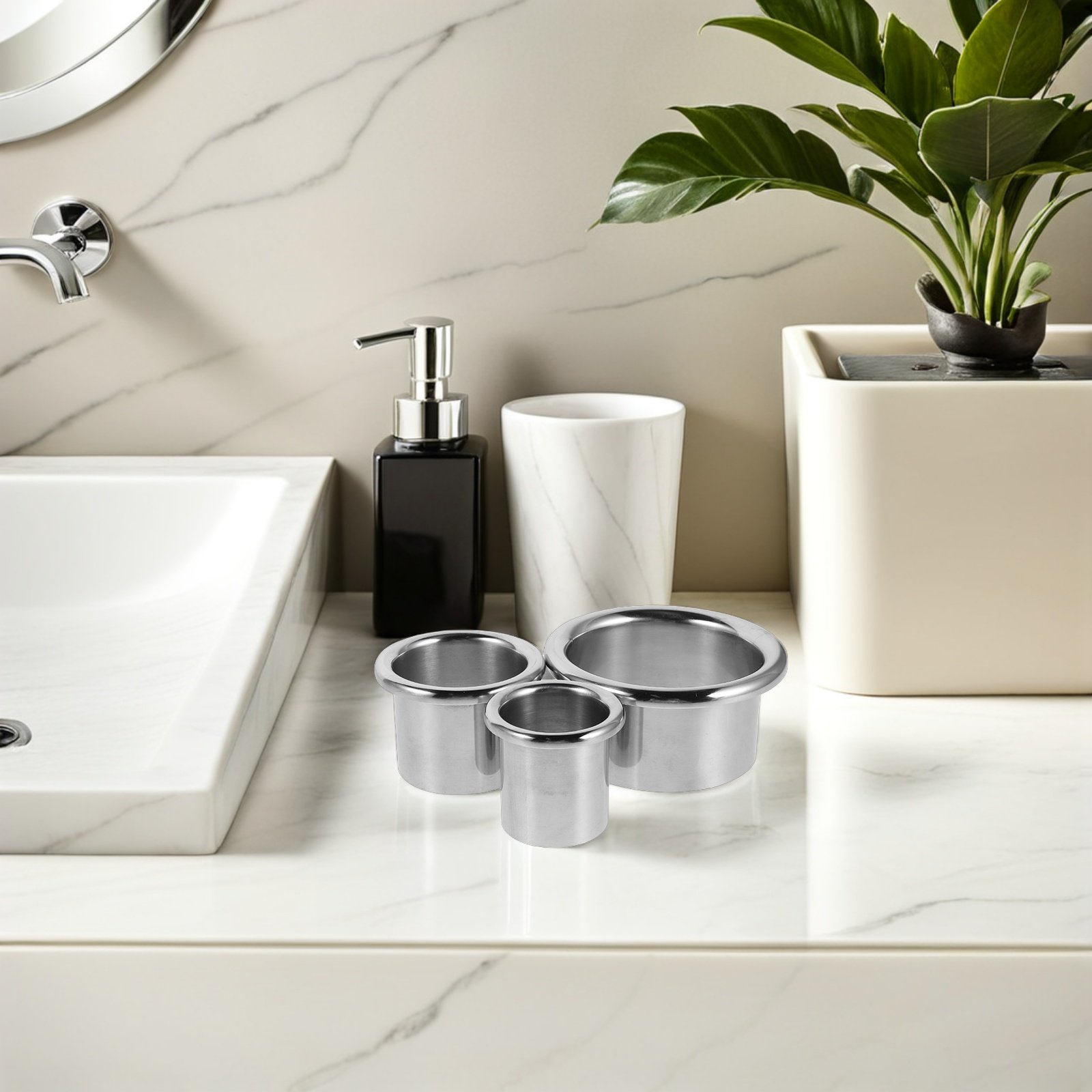 3Pcs Stainless Steel Hair Drye - Home Goods Bathroom Storage 评论和价格